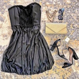 London Times Black Mini Dress